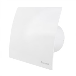 Wentylator łazienkowy Awenta Silent średnica 100 mm 36 db Control regulacja prędkości + Timer Białe tworzywo ABS