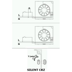 Wentylator łazienkowy cichy Silent Silver 100 CRZ - Timer